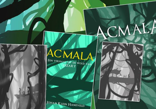 acmala boek cover in de maak illustratie