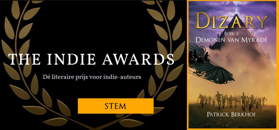 stem op Dizary voor the indie arawrds 2019, beste boek, beste boekomslag