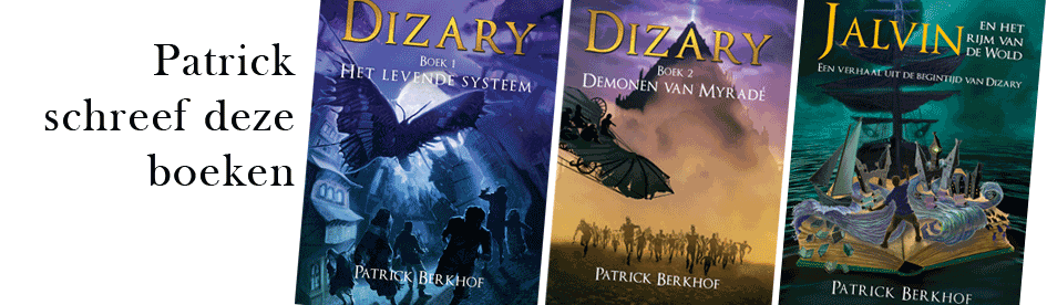 Patrick Berkhof schreef de volgende boeken voor Project Dizary