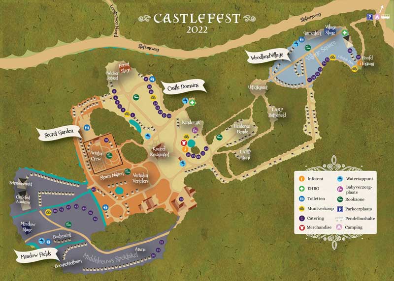 Castlefest 2022 plattegrond, porject dizary, patrick berkhof
